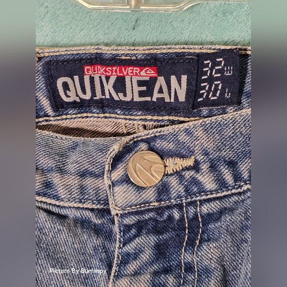 Vintage Y2k 90s Quiksilver Quikjean Baggy Skate Jeans Wide Leg Jnco Style - Picture 3 of 14